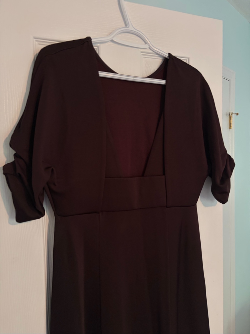 NWT - COS Brown Maxi Dress with Synched Short Sleeves - Size Medium - Picture 9 of 16